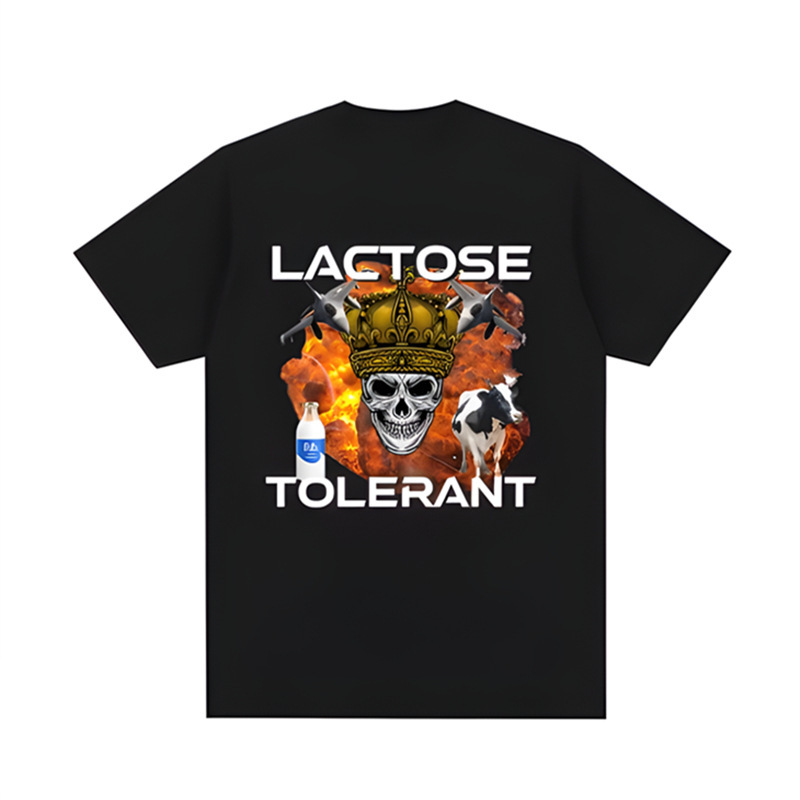 Trendy Loose-Fitting Pure Summer Short-Sleeved T-Shirt for Men, Summer American Street Hip-Hop 2024 New Hong Kong Style Half-Sleeved T-Shirt t