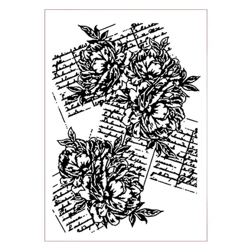 DIY пластиковый вогнуто-выпуклый шаблон для тиснения вогнуто-выпуклая пластина для тиснения формованный зажим с цветочным принтом EM278