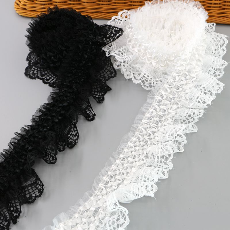 弹力褶皱百褶花边辅料服装派件宠物装饰材料包装 百搭3拍宽花边