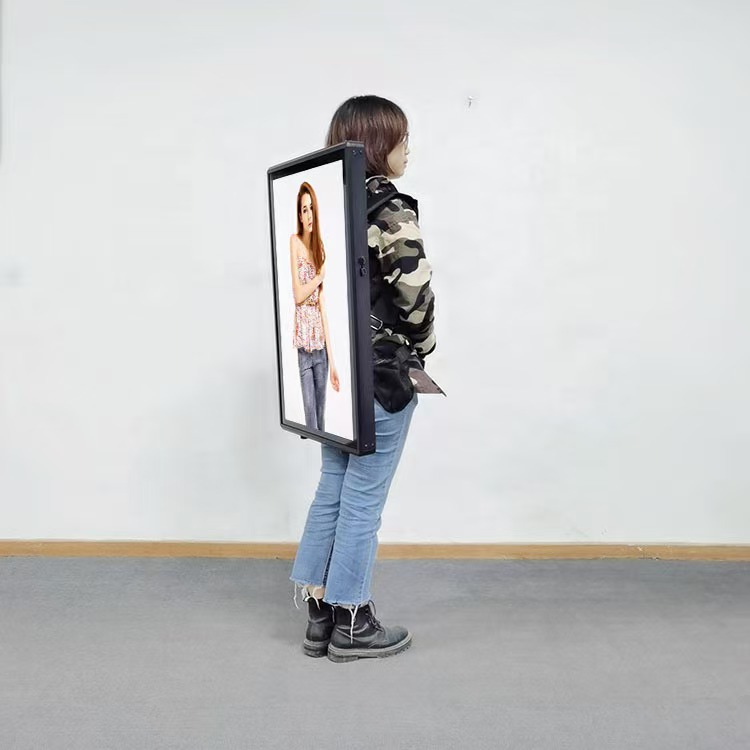 Mochila con Pantalla LED Alto Brillo, A Todo Color para Publicidad Móvil