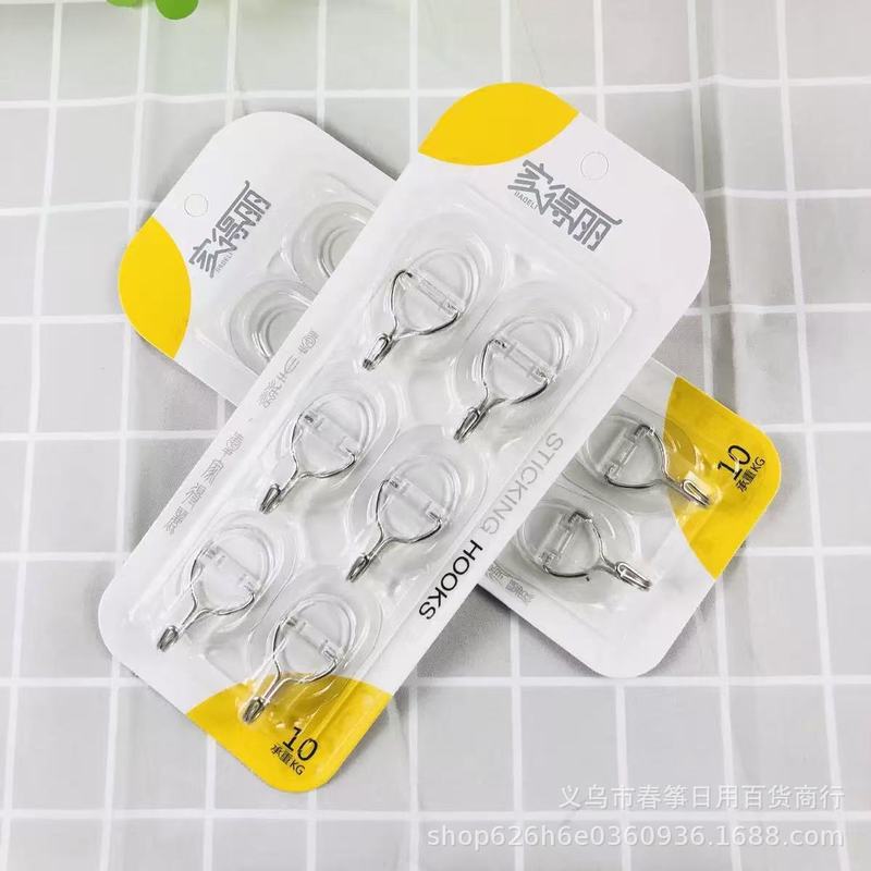Jiadeli シームレス粘着フック 345 透明粘着フック 6 パック家庭用壁掛け釘不要パンチング強力な楕円形フック|undefined