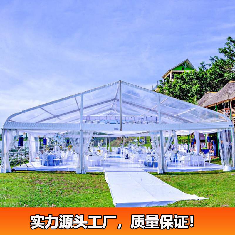 外销坦桑尼亚透明婚礼帐篷 A frame人字顶户外餐厅篷房抗风防雨