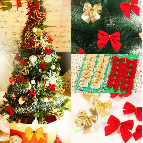 Direct Manufacturer Sales Christmas Tree Decorations Mini Christmas Bow Christmas Tree Ornament Multiple Styles Available Wholesale