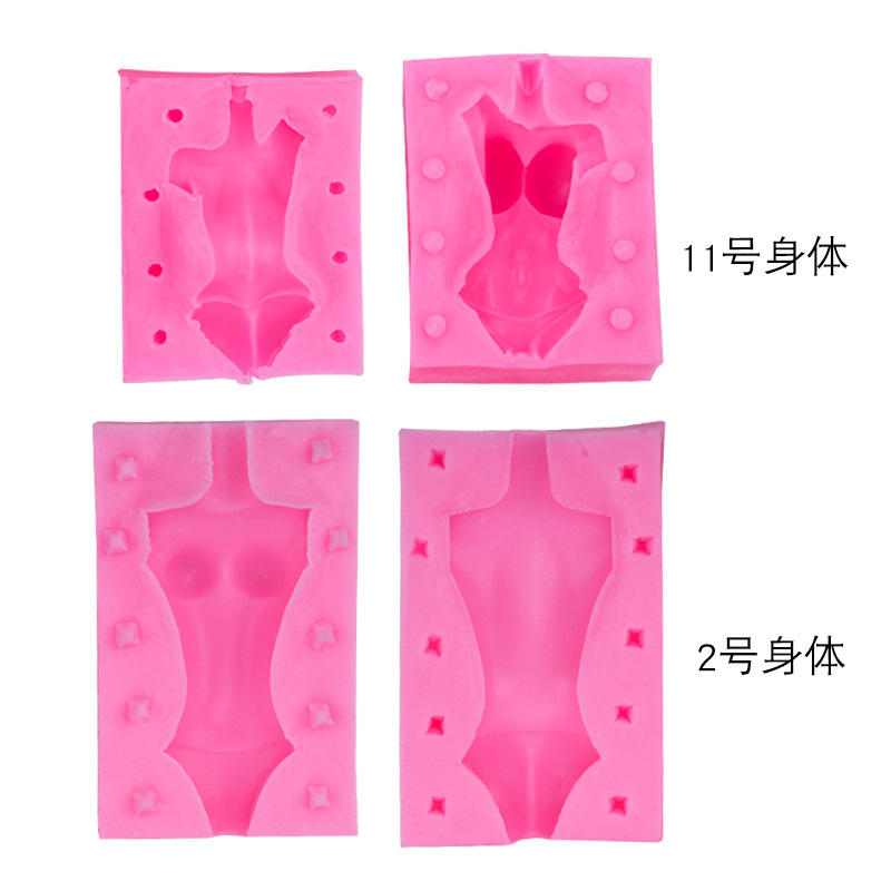 Cuerpo molde hecho a mano muñeca que hace la herramienta DIY arcilla Decoración Accesorios fondant haciendo