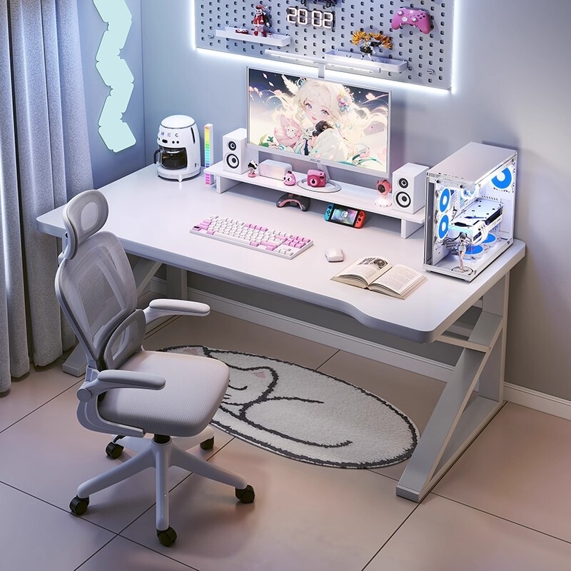 Computer Desk Desktop Home Gaming Desk and Chair Set Simple Modern Internet Cafe Bedroom Internet Celebrity Gaming Table Desktop Table