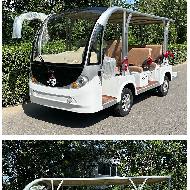 Xinda Road Park Community Factory Winery Electric Shuttle Bus Convertible 11-Seat Scenic Area Tourist Vehicle