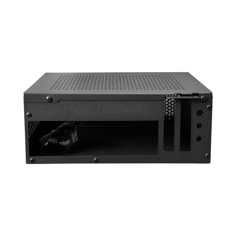 Sktc A09 Black Supports Half-Height Graphics Card Itx Motherboard Dc Adapter Power Supply Full Iron Desktop Computer Case