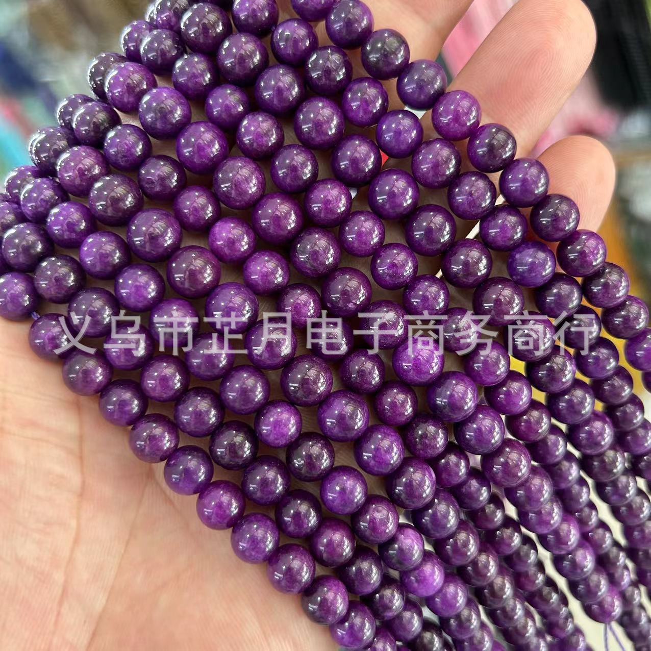 優化紫水晶 Amethyst紫龍晶 散珠圓珠半成品手鍊diy飾品配件批發
