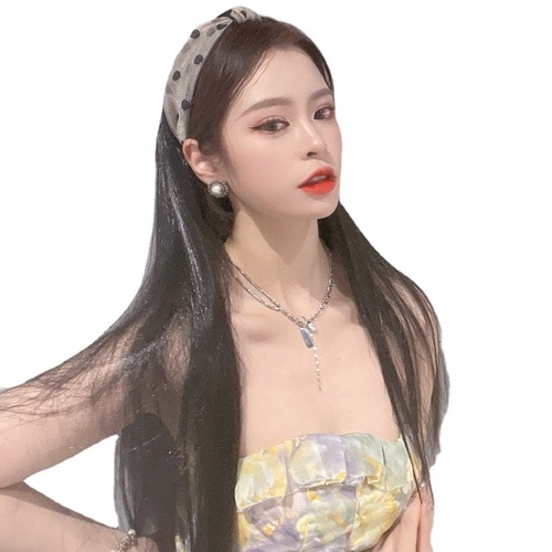 Wig for women, summer hairband integrated long straight hair lace front wig factory lightweight one-piece head covering