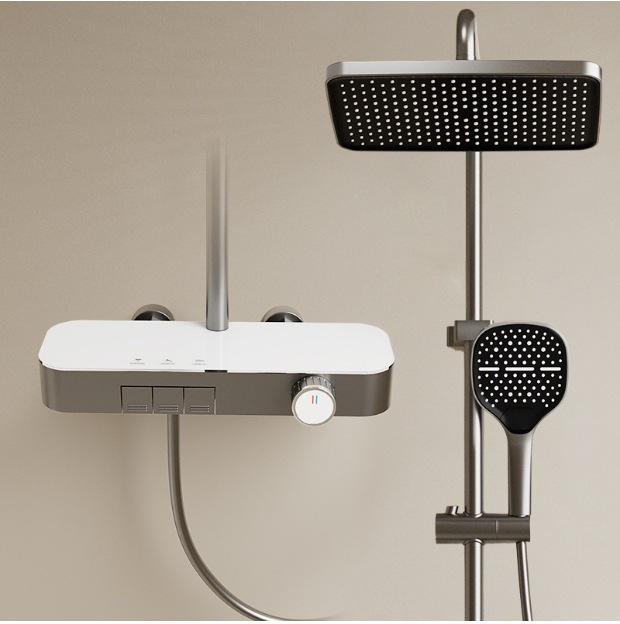 [청수로] 건그레이 대형 수납 샤워 세트