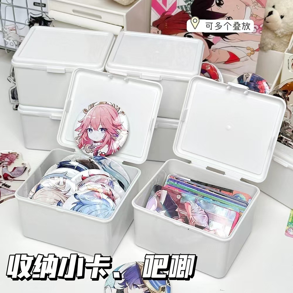 Chaser estrella tarjeta pequeña autoimpresa caja de almacenamiento dividida especial para tarjetas de dibujos animados para niños caja de tarjetas transparente a prueba de polvo