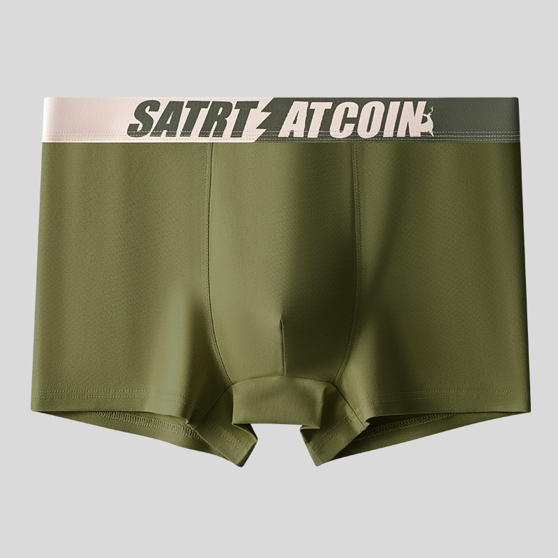 Ropa interior de ropa interior de algodón para hombres, pantalones cuadrados de cintura media de otoño e invierno, pantalones cortos de uso interior, entrepierna de tendencia, pantalones bóxer cómodos para hombres