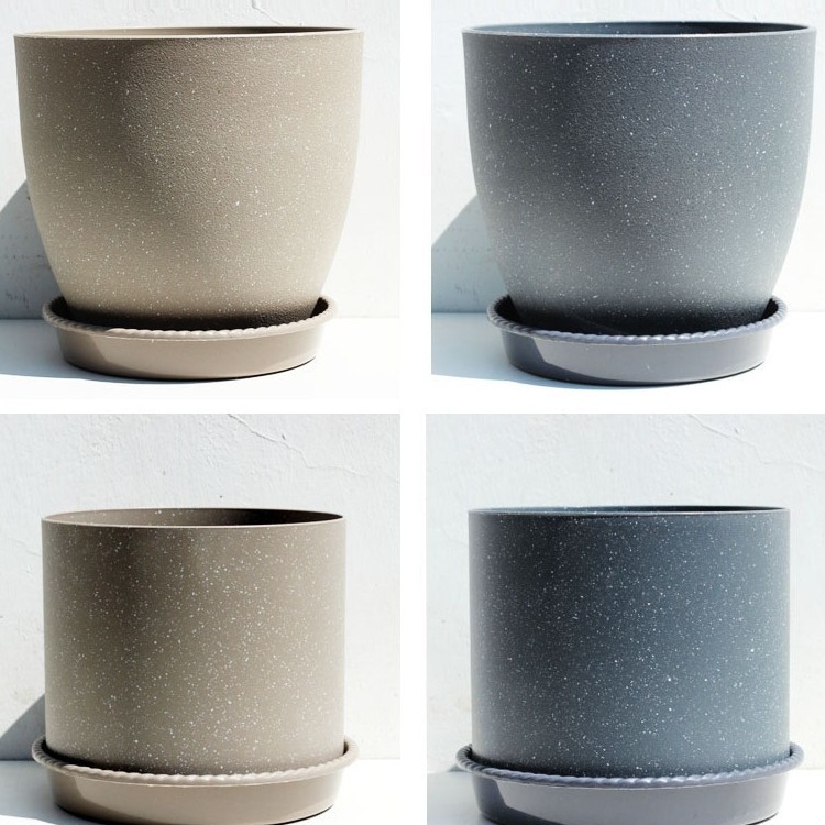 Matte durable plastic flowerpot
