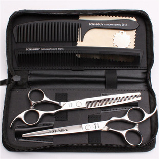 Japanese Steel Salon Professional Hairdressing Scissors Flat Scissors Seamless Hairdressing Set Bangs Thinning and Trimming