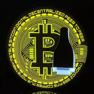 酒吧发光酒座圆形比特币底座夜店创意出酒道具传酒神器KTV香槟王