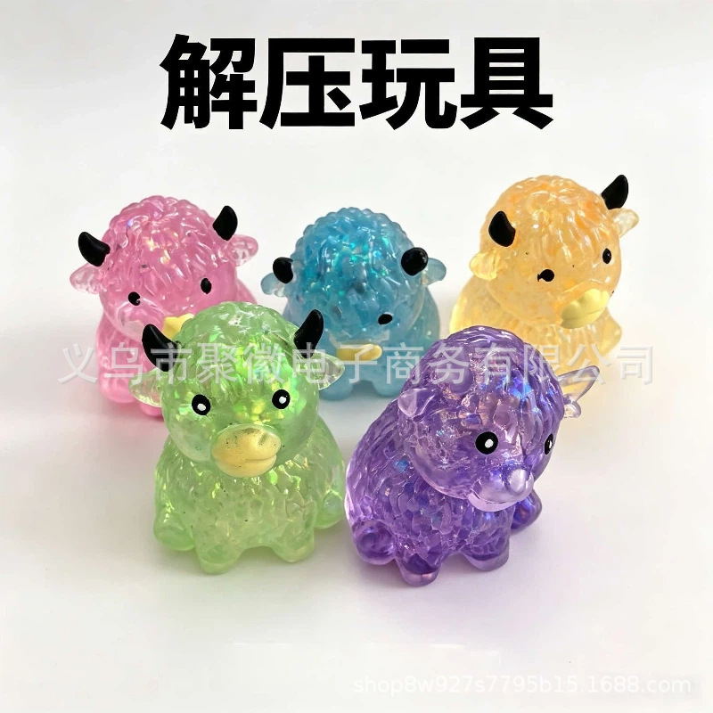 Cross-border wholesale black horn stress-relief cow maltose squeeze toy, creative popular stress-relief rebound toy in stock Cross-border wholesale black horn stress-relief cow maltose squeeze toy, creative popular stress-relief rebound toy in stock