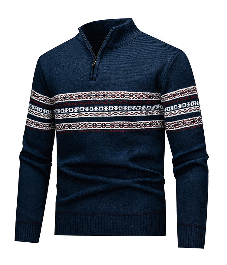 Transfronterizo amazonas cálido suéter de tendencia de hombre de manga larga moda otoño invierno con camisa de punto casual de hombre