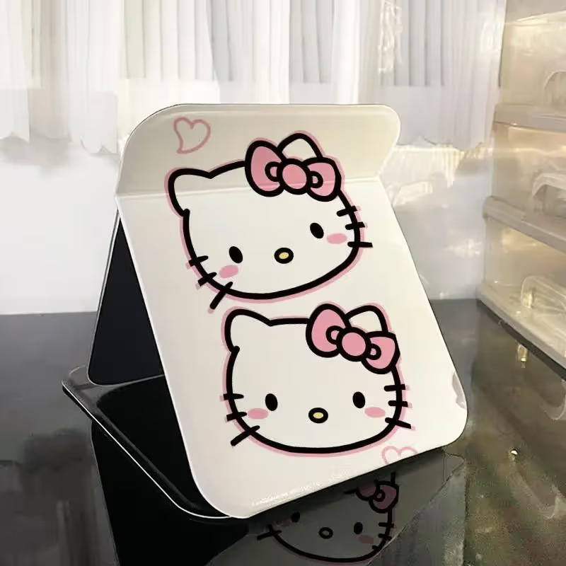 卡通化妆镜可爱少女心折叠镜宿舍桌面随身便携式高颜值台式梳妆镜|undefined