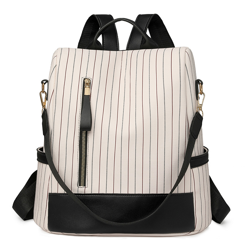 Bolsos para mujer 2024 nueva moda en contraste color para mujer mochila antirrobo para desplazamientos urbanos mochila de viaje de doble uso al por mayor