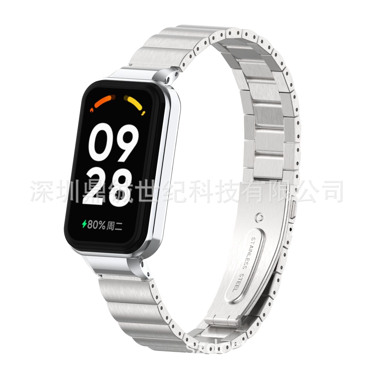 Подходит для Redmi Band 2 ремешок, браслет из нержавеющей стали 2-й Redmi, однобокий запястье Xiaomi 8 Active металлический ремешок