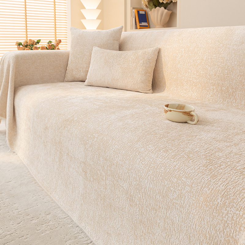 Luz Yi sólido sofá Chenille gable lujo ligero de alto nivel toalla de sofá anti-gato rascar cojín cubierta completa cubierta mayorista