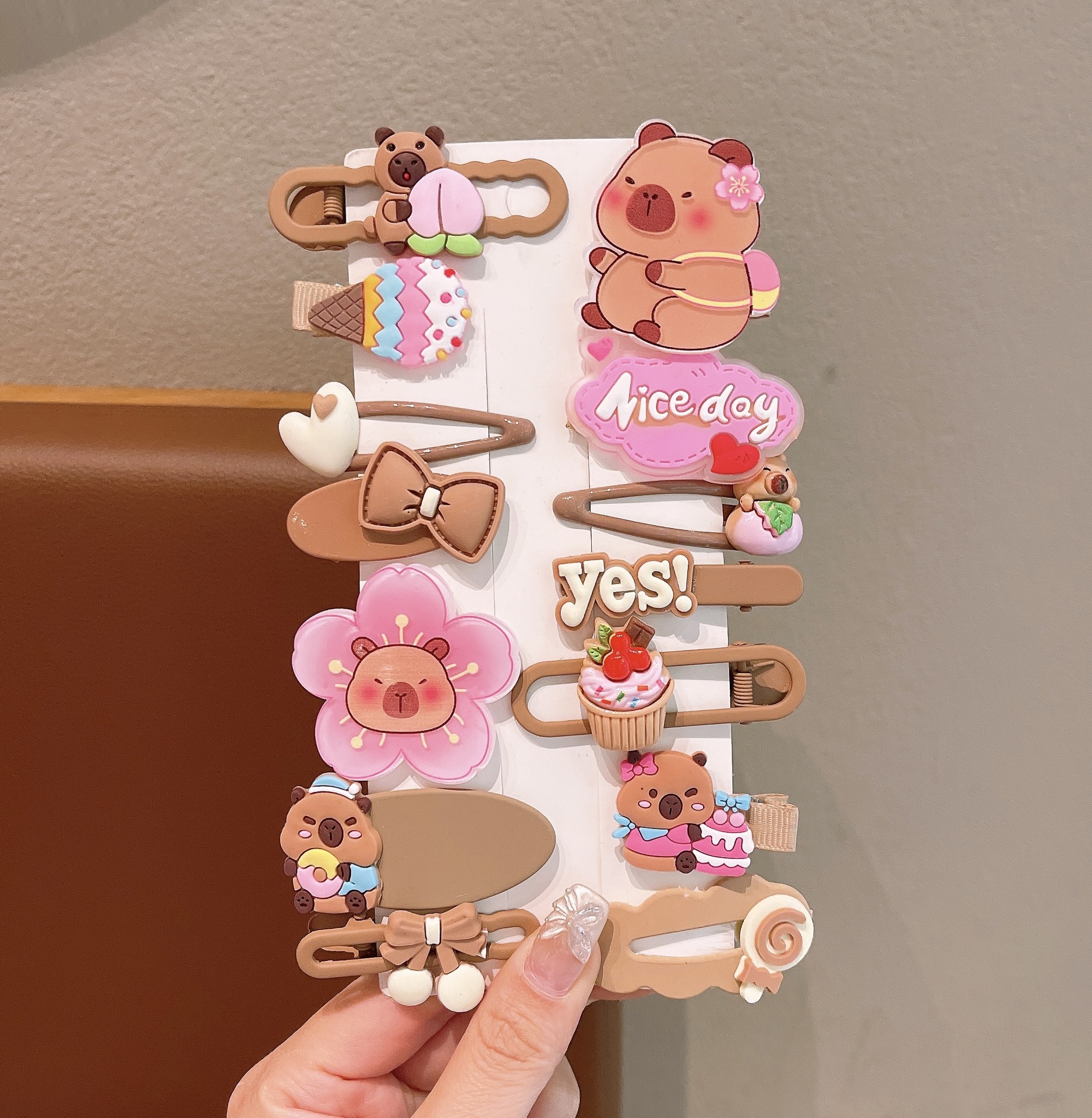 Red de Internet para niños horquilla tocado 2025 nueva niña horquilla niña linda bebé flequillo clip de cabello roto