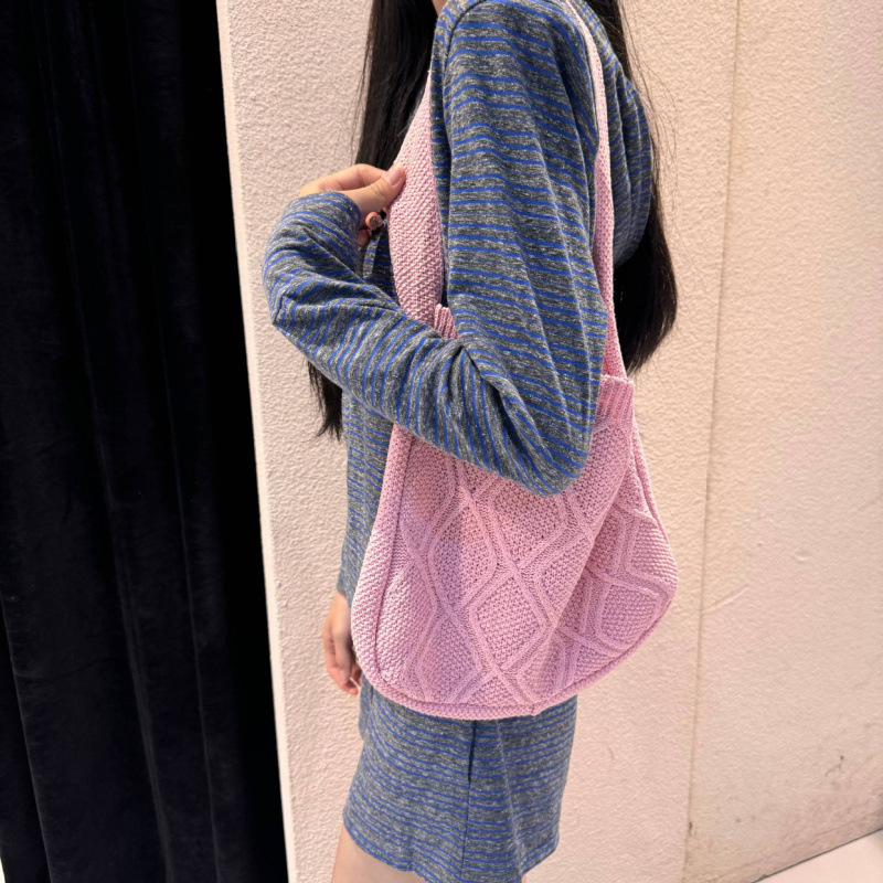 Nuevo bolso de punto 2025 bolso de punto sólido bolso tote bolso de torsión bolso retro bolso de mujer bolso de punto de marea bolso de punto bolso de punto image 9