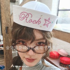 Ins千年ギャル船乗り帽小衆jk少女感凹形帽子が軒をひっくり返した帽子の日系雰囲気感