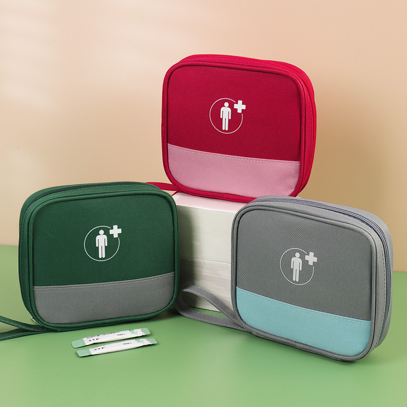 Bolsa de almacenamiento de medicina portátil Portátil Bolsa De Salud bolsa de prevención de epidemias Viajes Familia pequeña caja de medicina bolsa de primeros auxilios bolsa de la escuela del estudiante apertura