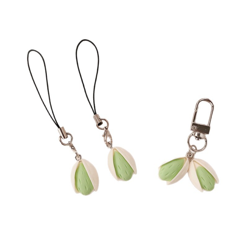 Serie de comida creativa Bolsa de pistacho Colgante Llavero Cadena colgante Mochila personalizada Colgante pequeño Colgante para teléfono móvil