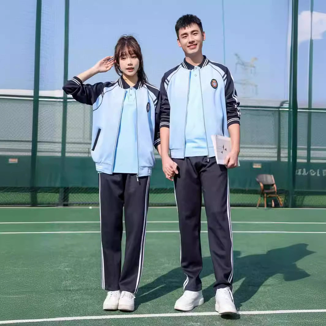 Весенне-осенняя школьная форма, спортивные костюмы, классная форма для средней школы, костюмы-тройки, групповая форма для старшеклассников (мужская и женская), футболки