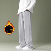 运动裤男子的春季和秋季直松新男子的运动裤休闲男孩冬季落地裤