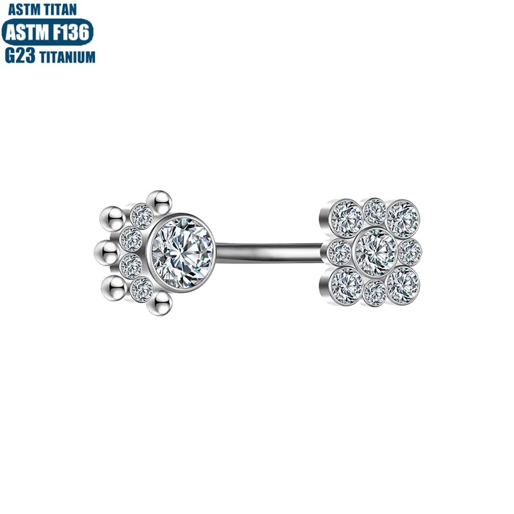 16G labret stud size and finish detail