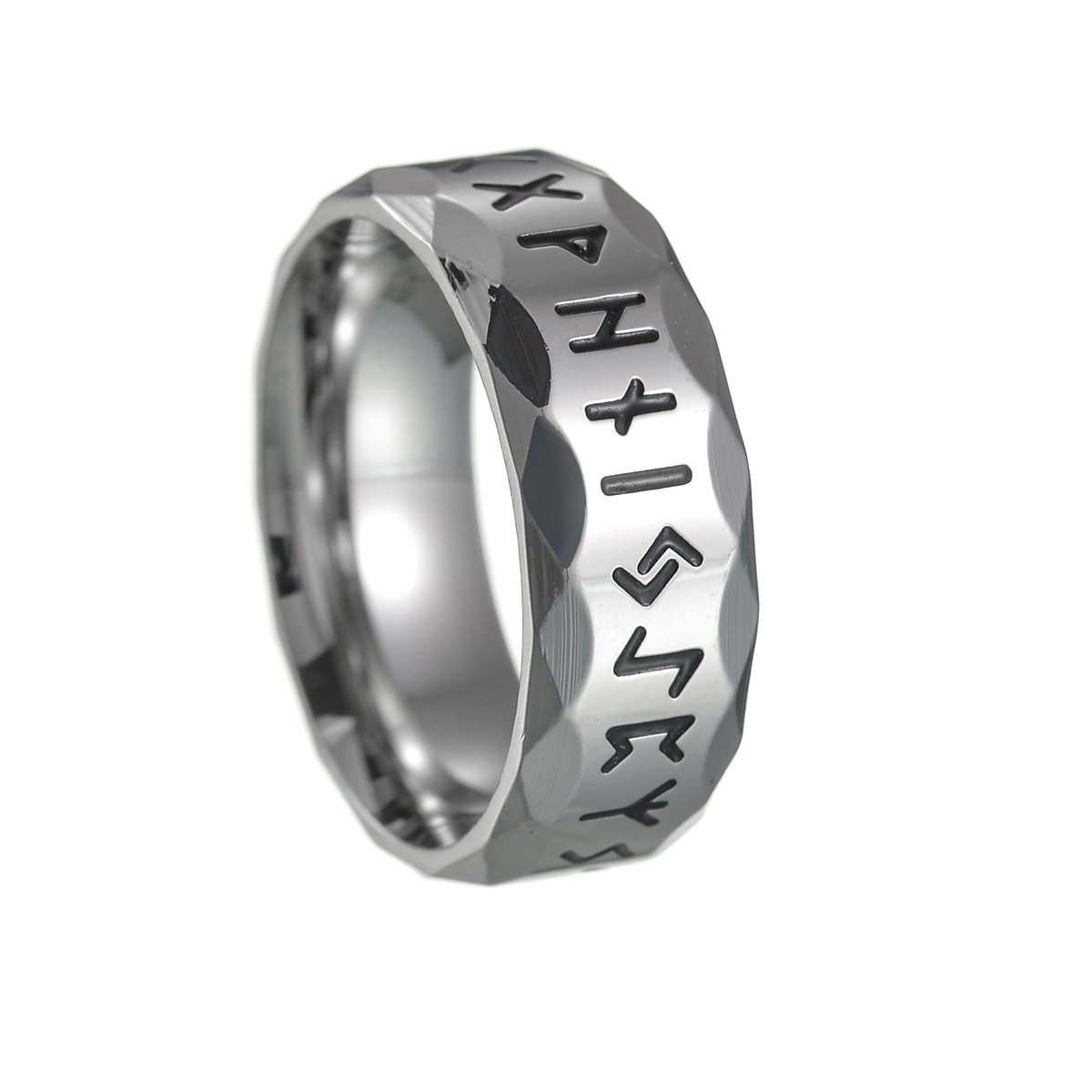 Hip-hop Streetwear Geometric Titanium Steel Plating Men's Rings display picture 4