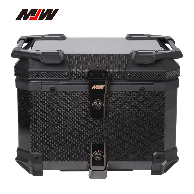 Clase aeroespacial 12K caja trasera de fibra de carbono aleación de aluminio caja trasera de motocicleta de gran capacidad scooter baúl de coche eléctrico