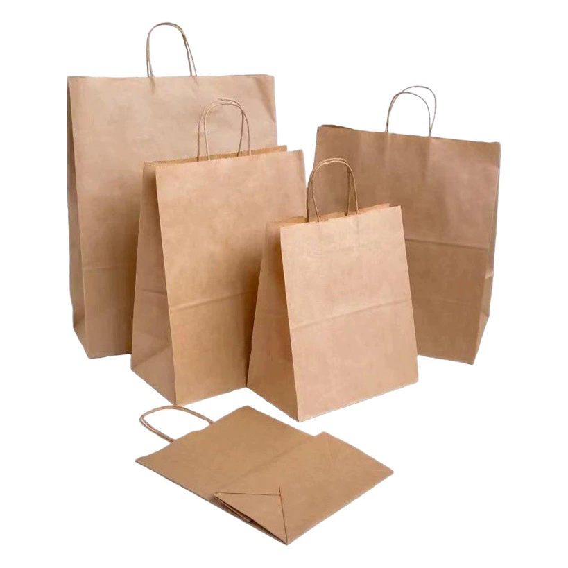 Кraft бумажный мешок для выпечки молока чай кофе подарочный пакет на вынос Упаковка сумка высокого уровня Чувство Сумка Небольшое количество на заказ