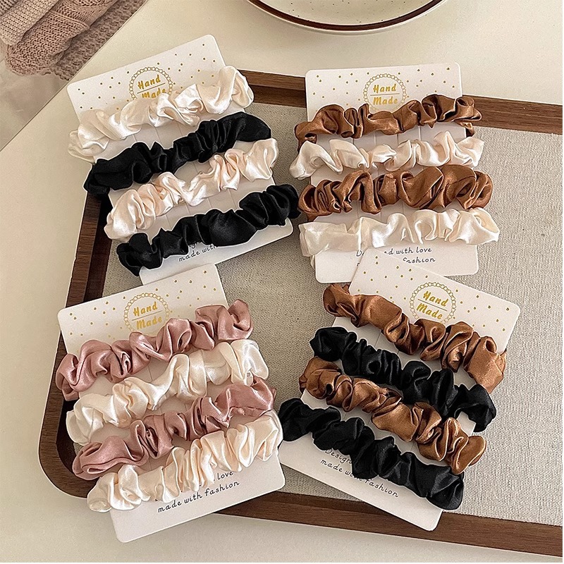 Alta sensibilidad al temperamento satén anillo de cabello de intestino para mujeres 2025 nuevo cabello de cola de caballo de correa de correa de cabeza coreana tocado de cabello