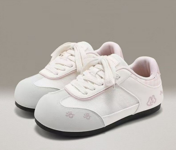 2026 primavera nueva cabeza redonda ligera casual moda de skate de mujer de zapatos deportivos de entrenamiento de base plana