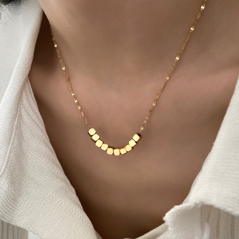 Necklace Classification Wholesale Simple Style Geometric Titanium Steel Necklace