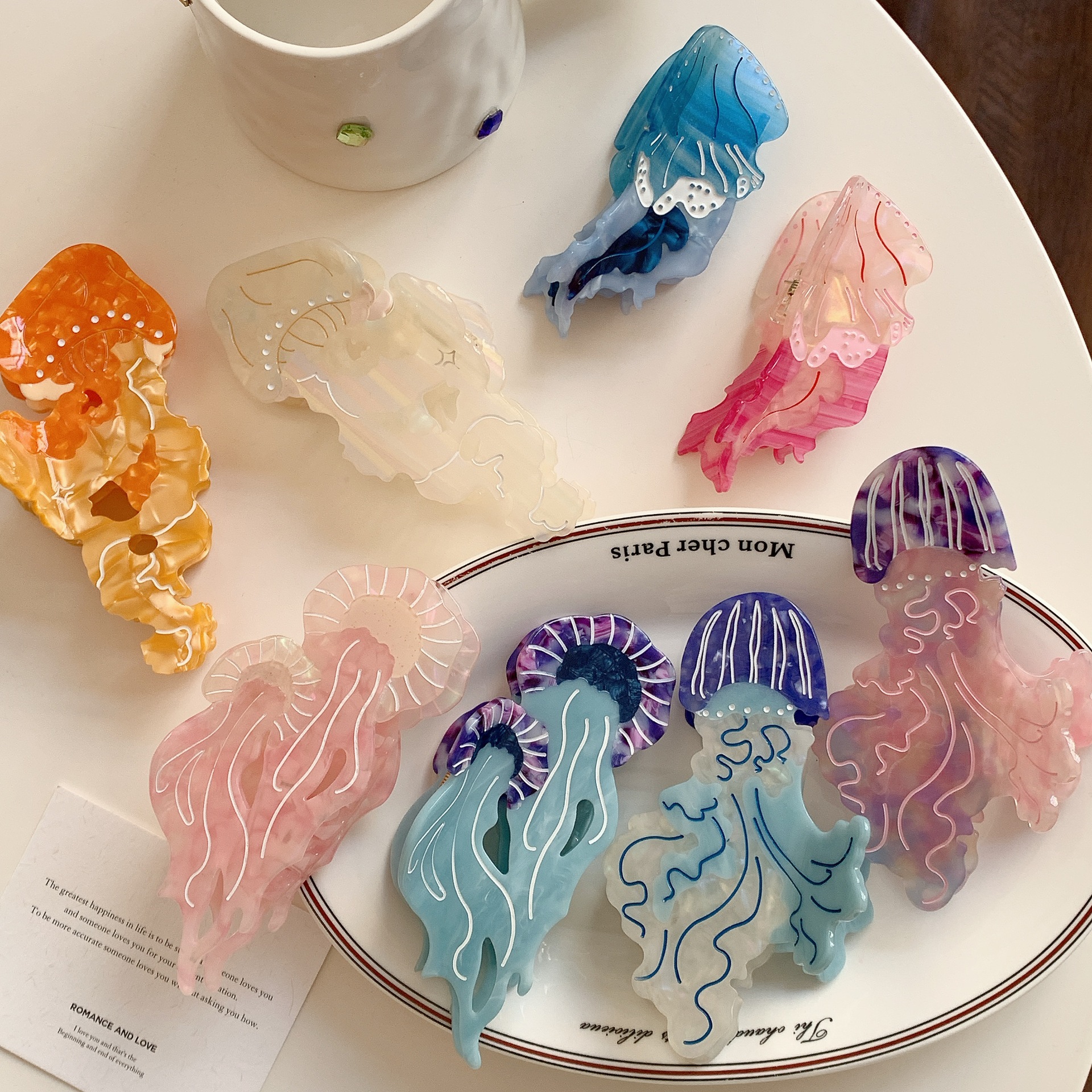 Cute, Marine Style Style Cute Marine Style Women's Jellyfish Acetic Acid Sheets Hair Claws
