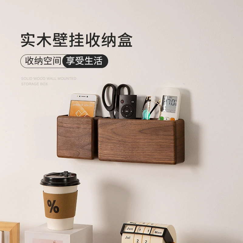 Настенная коробка для хранения из массива дерева коробка для хранения ТВ-кондиционер пульт дистанционного управления