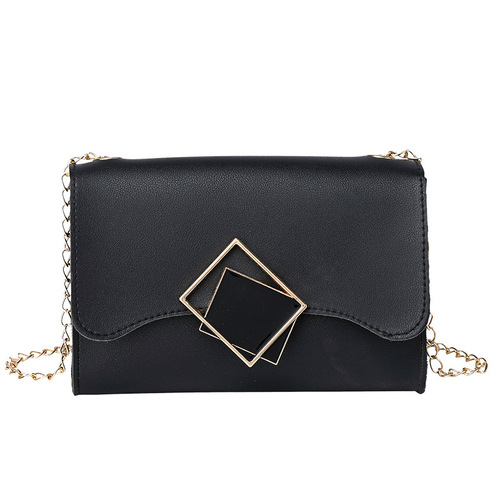 Summer New Korean Style Women's Crossbody Bag Square Clasp Single Shoulder Chain Chain Small Square Bag Little Bag