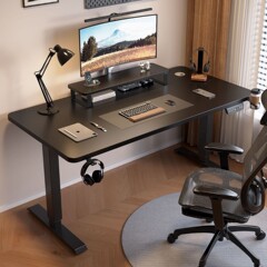 デュアルモータースマート電動昇降テーブルコンピュータテーブルホームデスクeスポーツテーブルオフィステーブル昇降可能なワークベンチ
