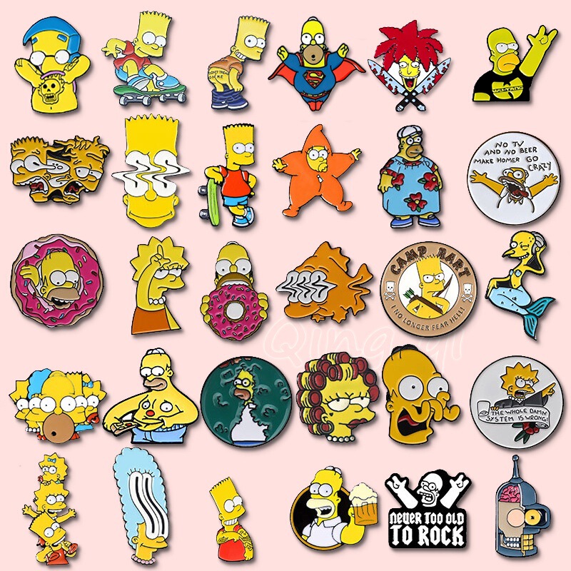 European and American New Funny Animation Scene Drama Family Brooch Enamel Backpack Clothing Pin Collar Pin Alloy Badge