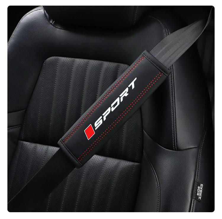 Carefully Selected Color-Printed Sports-Style Shoulder Pads, Car Seatbelt Shoulder Pads, Leather Breathable Interior Car Decoration Protective Covers