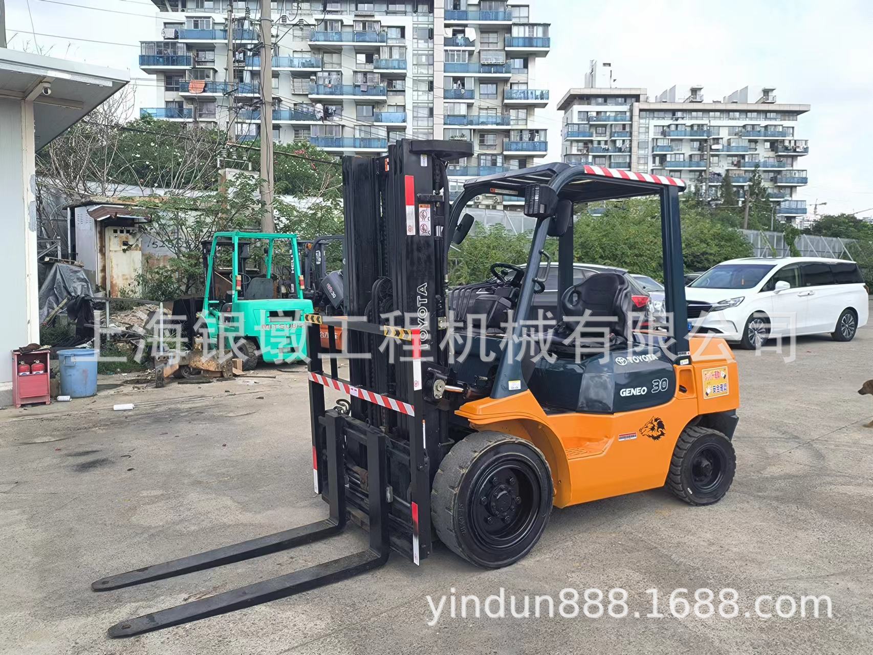 出售丰田3吨叉车 3节门架 集装箱叉车