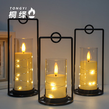 Led仿真蜡烛灯串支架创意现代气氛布置电子蜡烛酒店音乐会氛围灯