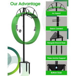 Freestanding Outdoor Garden Hose Bracket Removable Water Pipe Storage Bracket