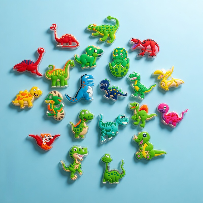 New luminous fluorescent dinosaur-themed fun cartoon shoe charms, shoe buckles, shoe decorations, and shoe accessories for cross-border wholesale DIY New luminous fluorescent dinosaur-themed fun cartoon shoe charms, shoe buckles, shoe decorations, and shoe accessories for cross-border wholesale DIY