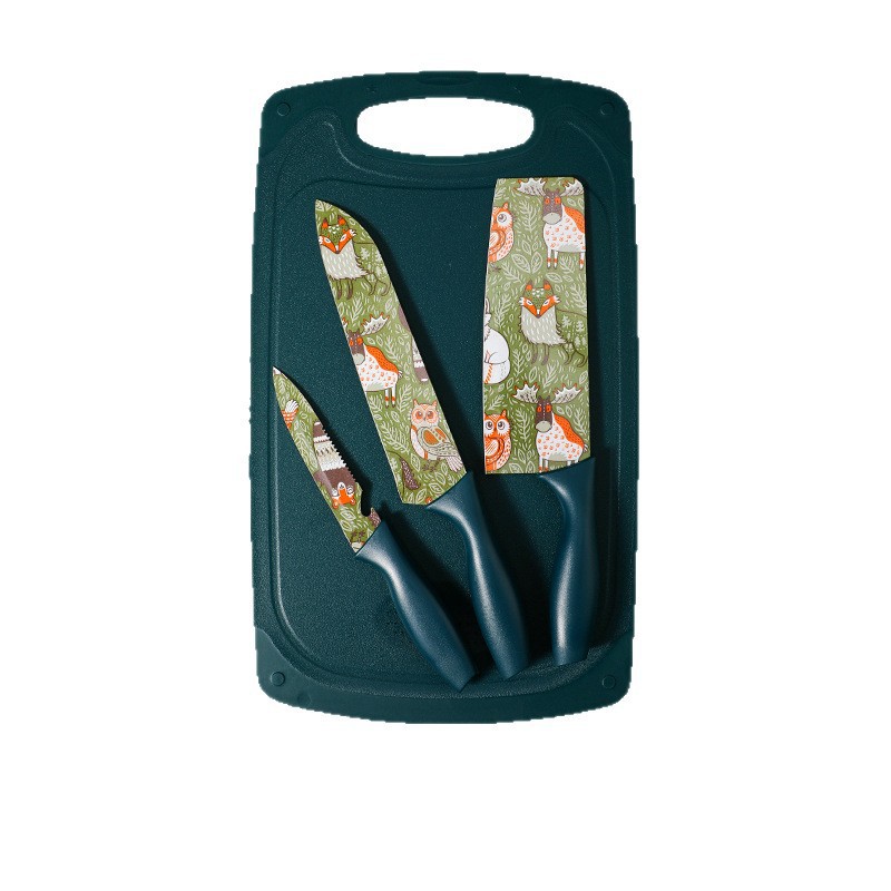 Kit completo de cuchillos de alimentos suplementarios, cuchillo de cocina para bebés, tablero de cocina para cortar utensilios de cocina 2 - en - 1 para bebés, herramientas de cocina para dormitorios
